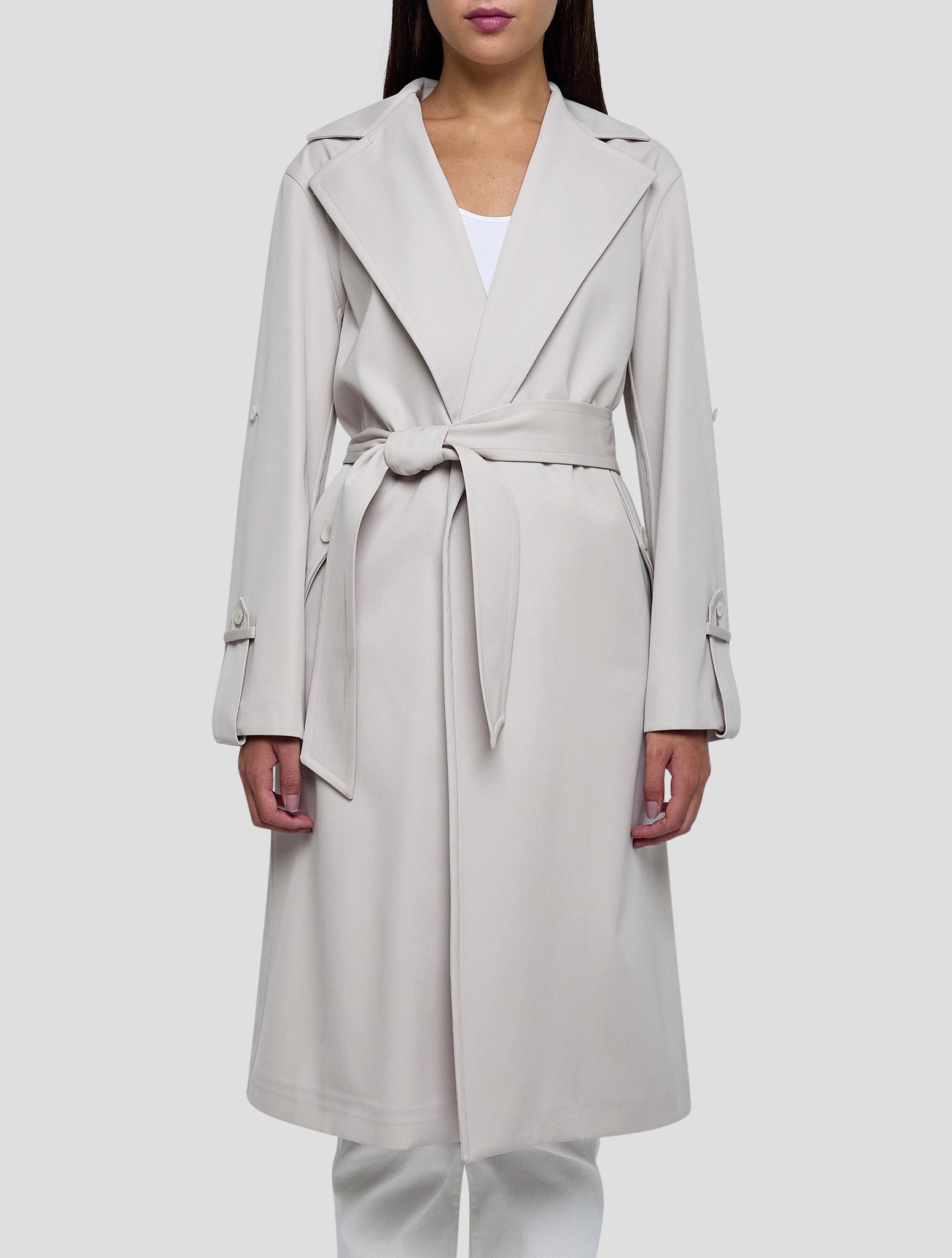 Kiton Gray Virgin Wool Overcoat Women