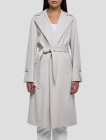 Kiton Gray Virgin Wool Overcoat Women