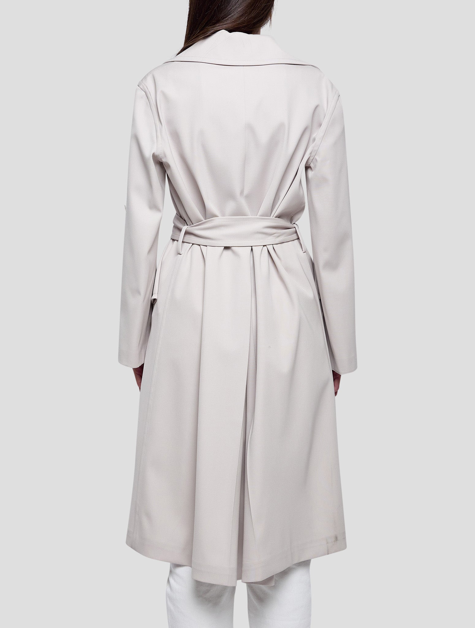 Kiton Gray Virgin Wool Overcoat Women