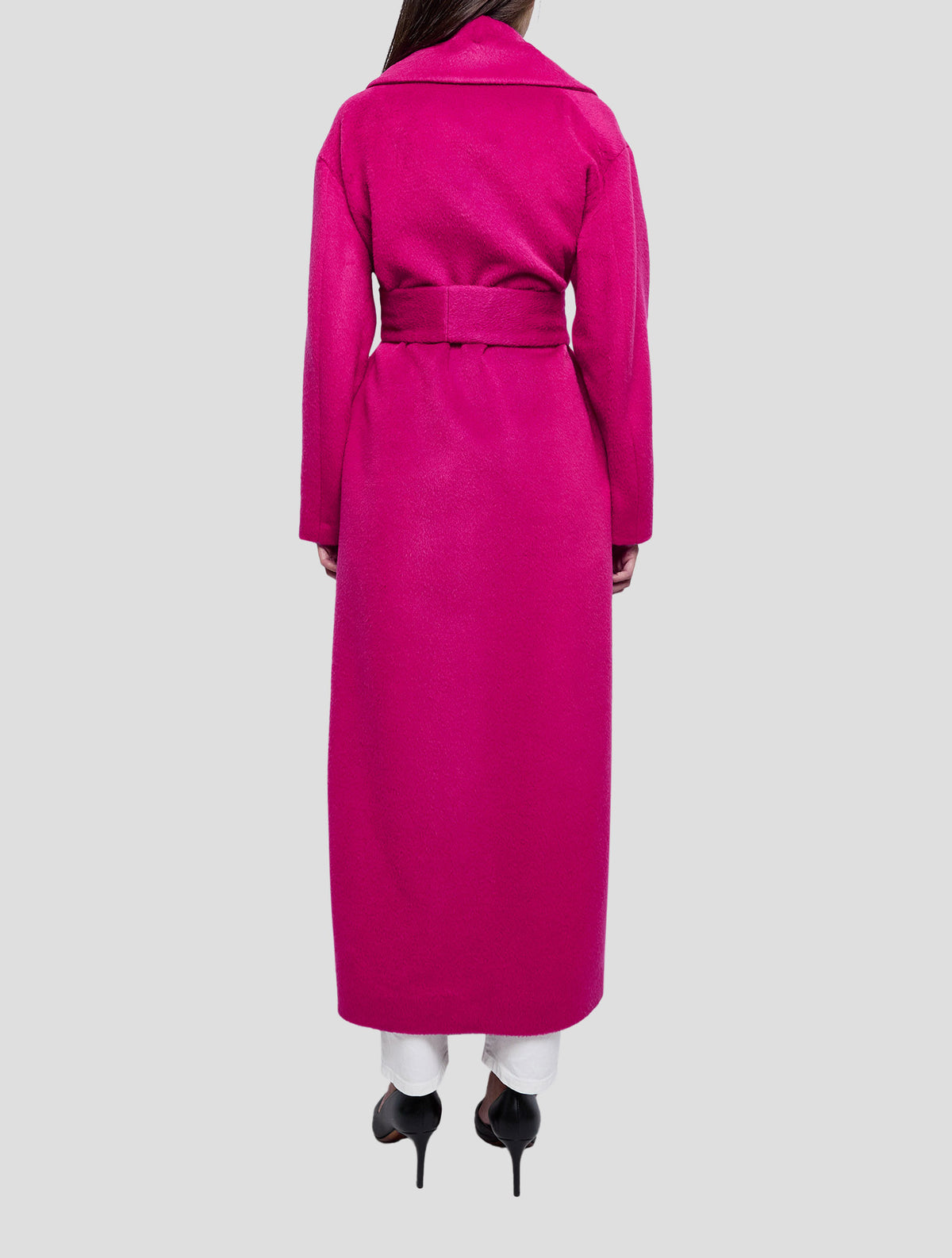Kiton Fuchsia Alpaca Virgin Wool Overcoat Women