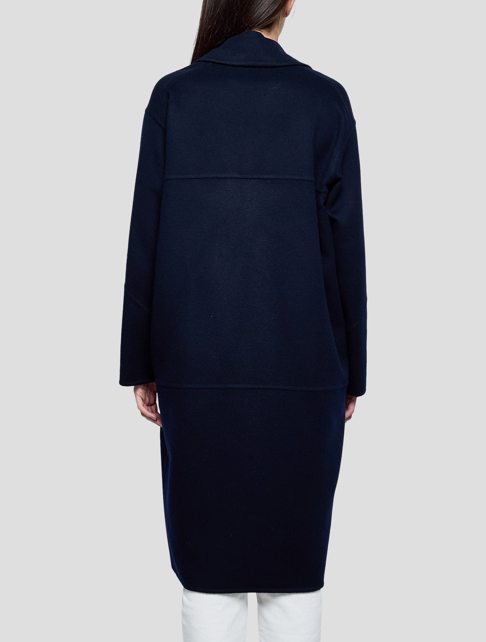 Kiton Blue Cashmere Overcoat Women