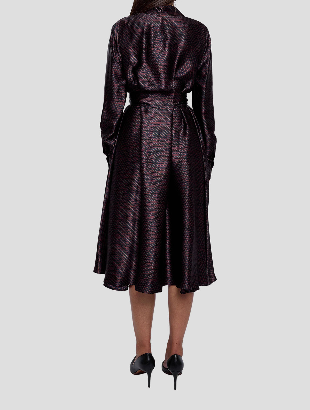 Kiton Brown Blue Silk Dress Women