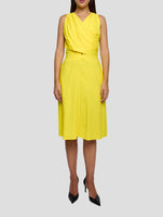 Kiton Yellow Linen Viscose Ea Dress Women