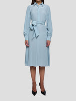 Kiton Light Blue Silk Dress Women