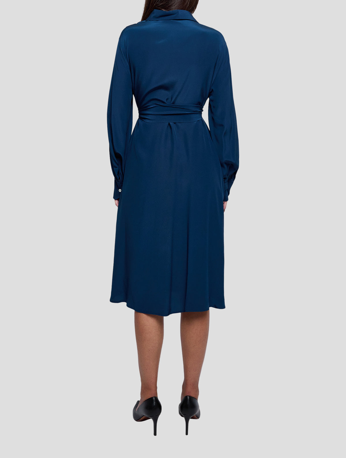 Kiton Blue Silk Dress Women