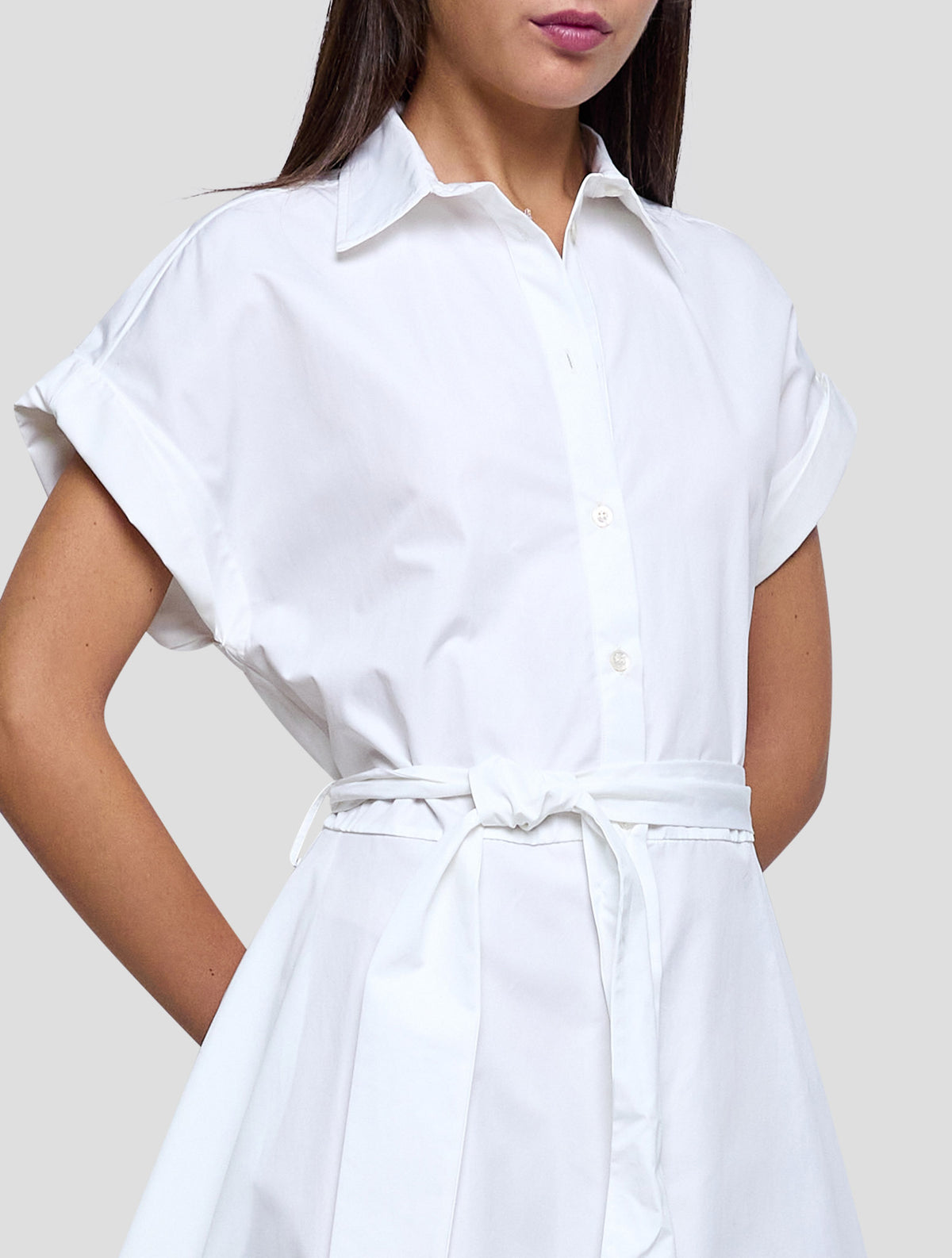 Kiton White Cotton Dress Women