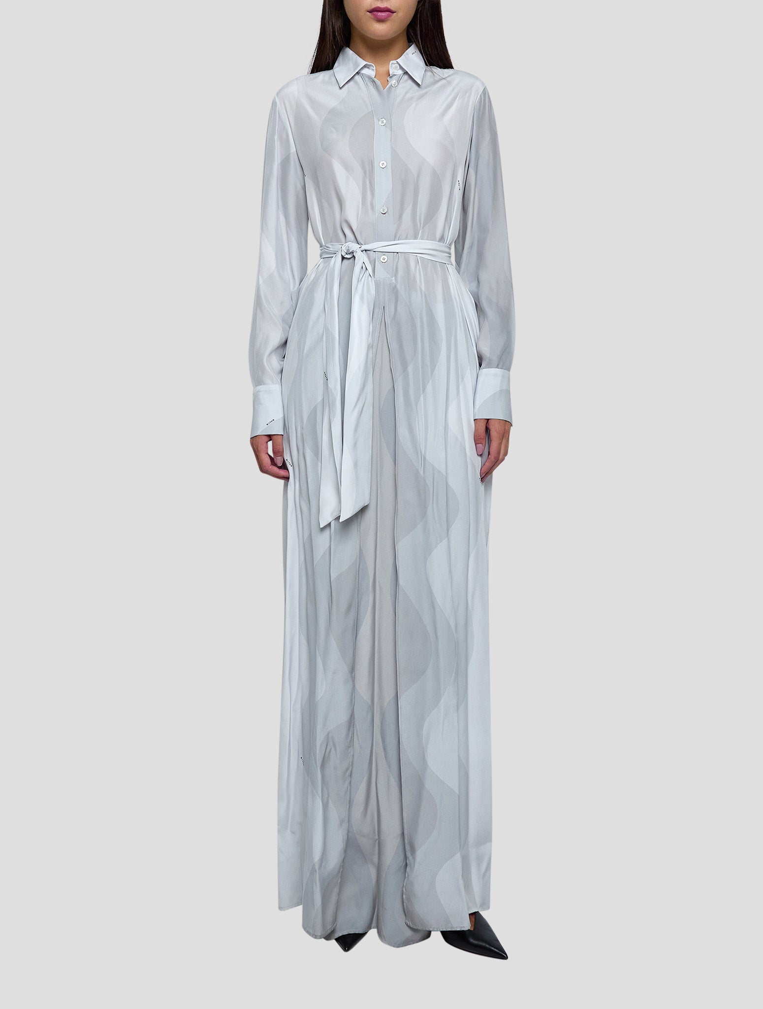 Kiton Light Blue Silk Dress Women