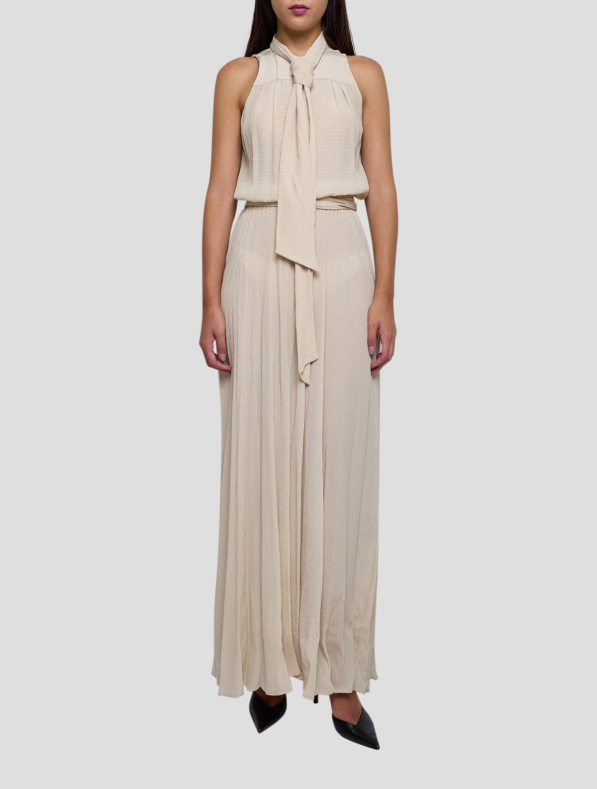 Kiton Beige Silk Dress Women