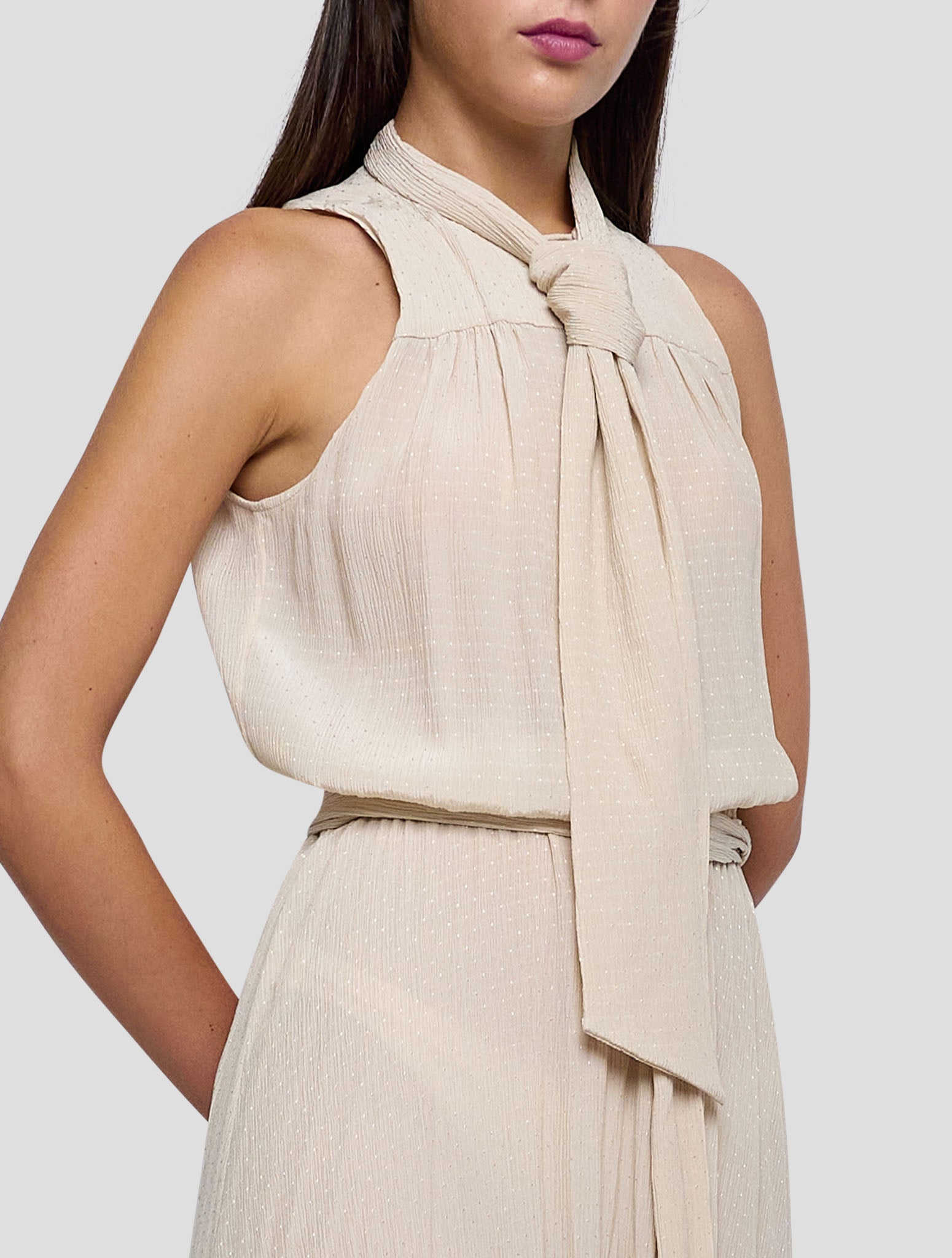 Kiton Beige Silk Dress Women