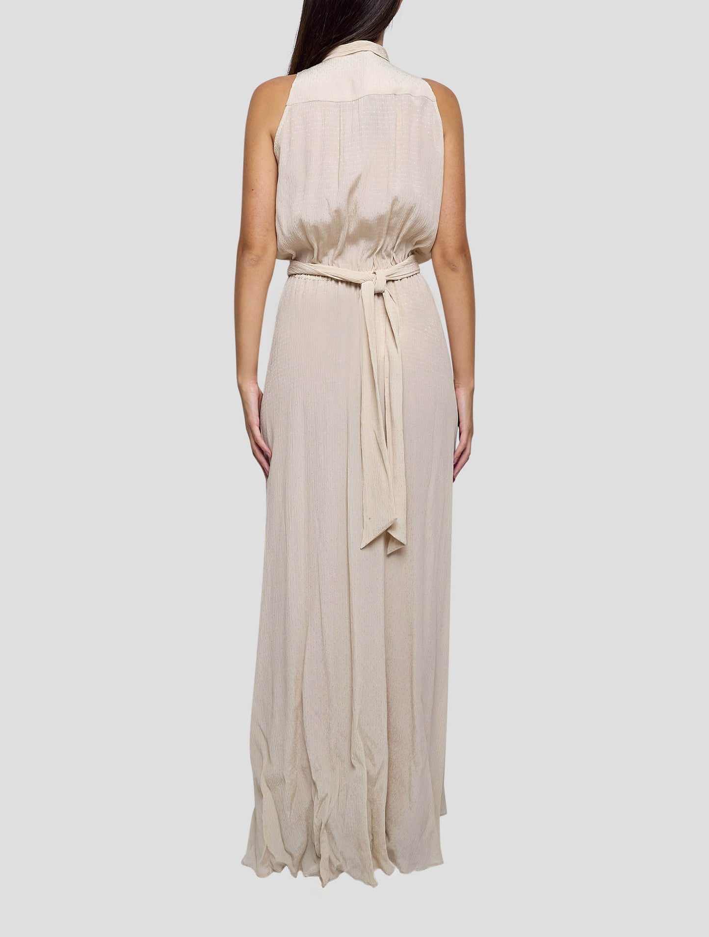 Kiton Beige Silk Dress Women