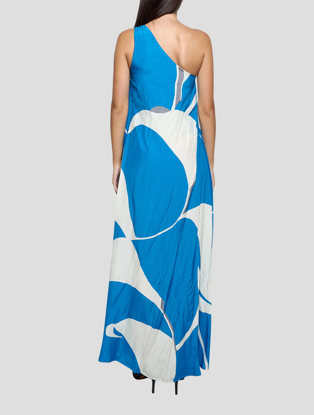 Kiton Blue White Silk Dress Women