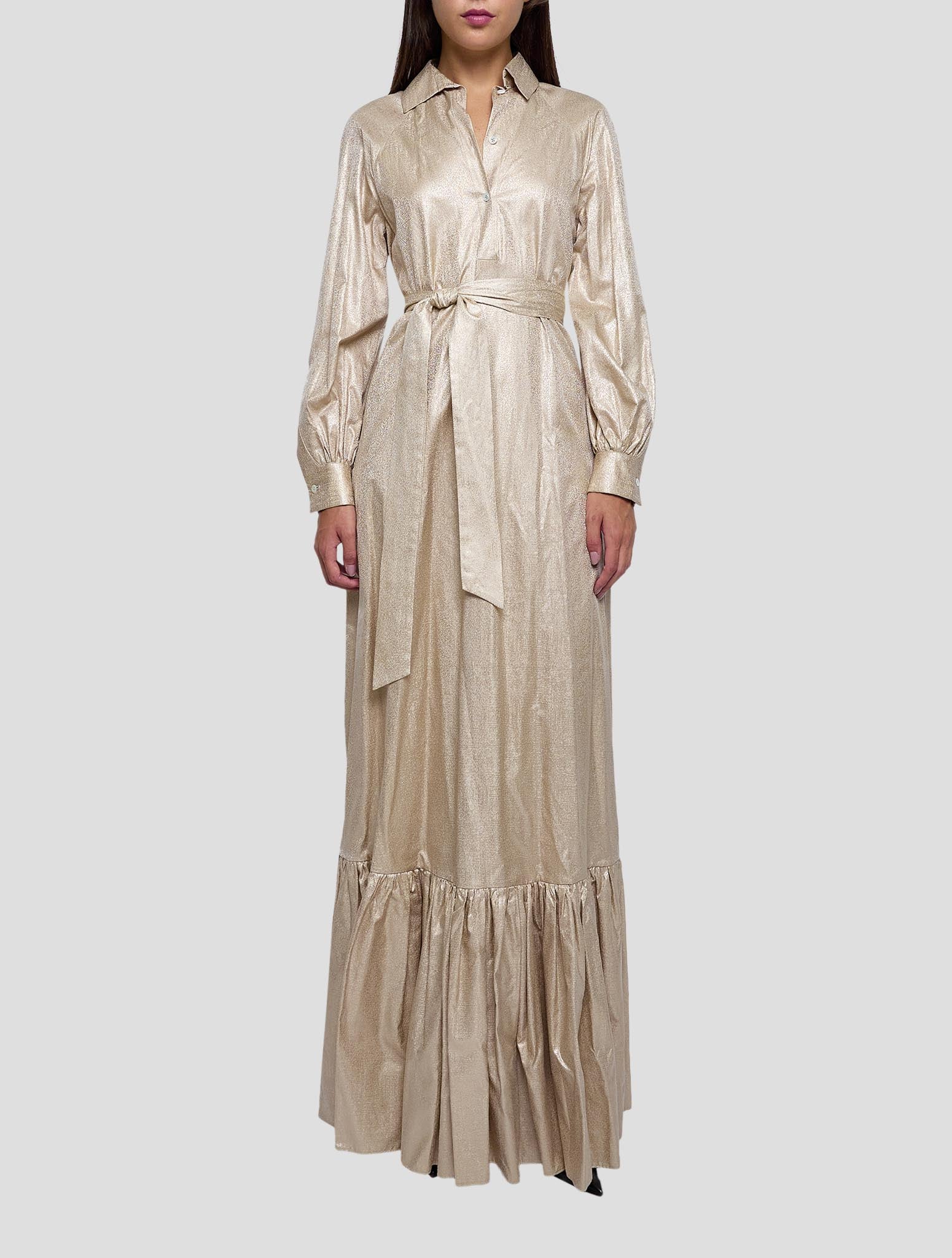 Kiton Beige Silk Dress Women