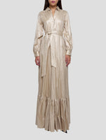 Kiton Beige Silk Dress Women