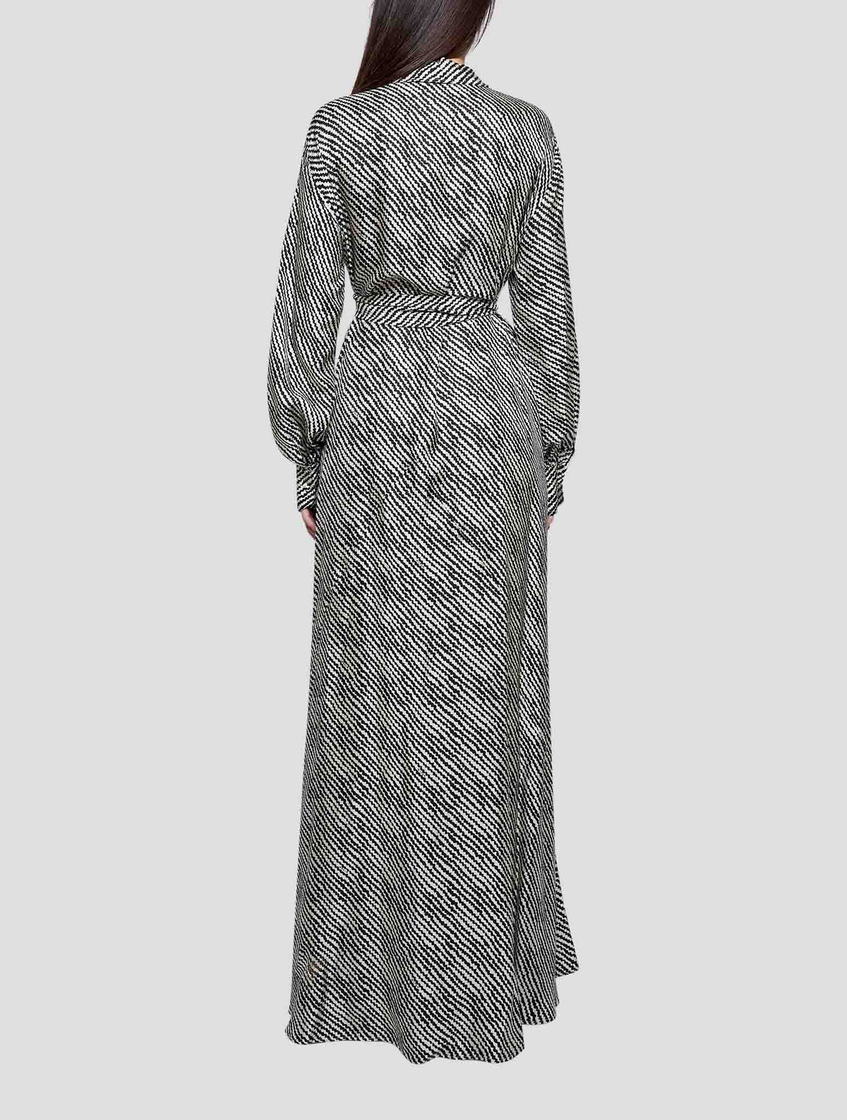 Kiton Black White Silk Dress Women
