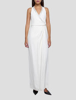 Kiton White Silk Dress Women