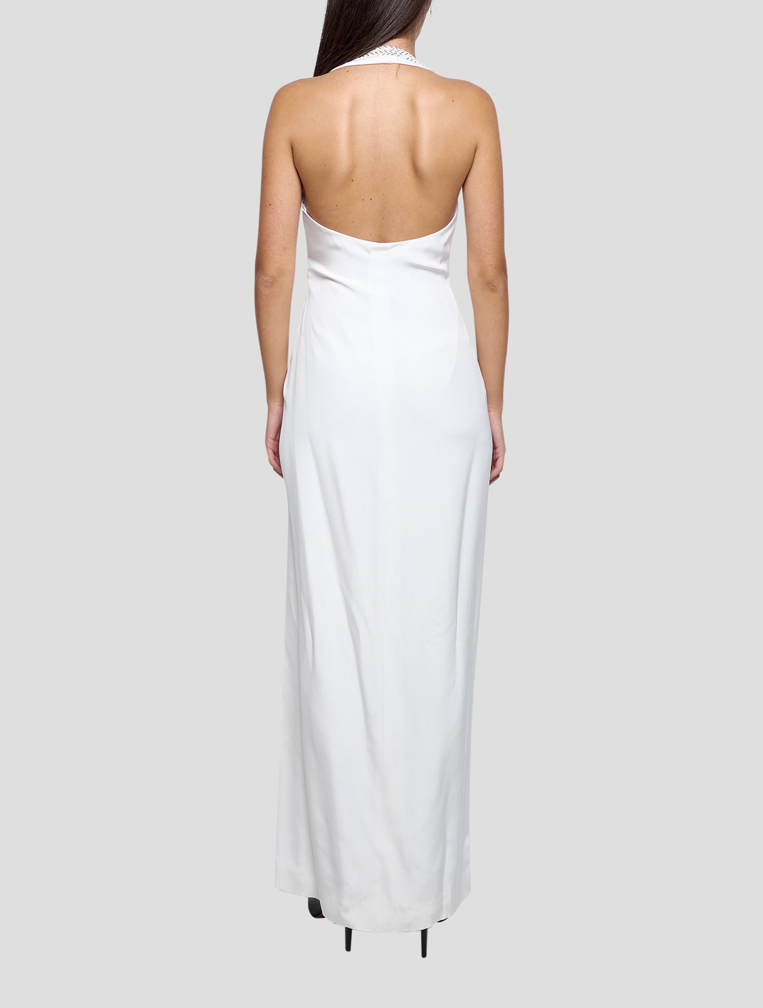 Kiton White Silk Dress Women