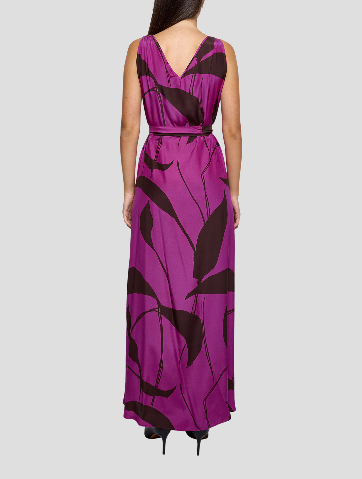 Kiton Fuchsia Black Silk Dress Women