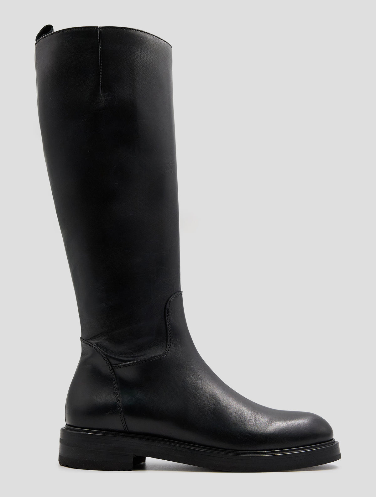 Kiton Black Leather Boots Women