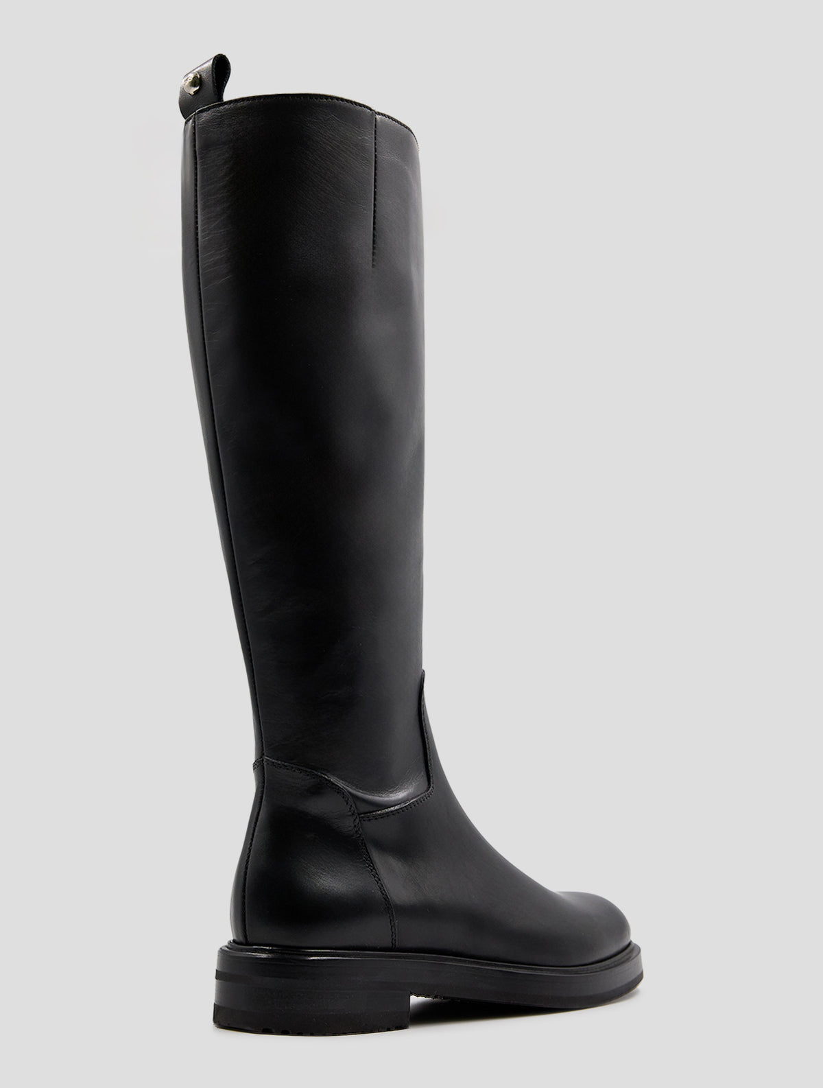 Kiton Black Leather Boots Women