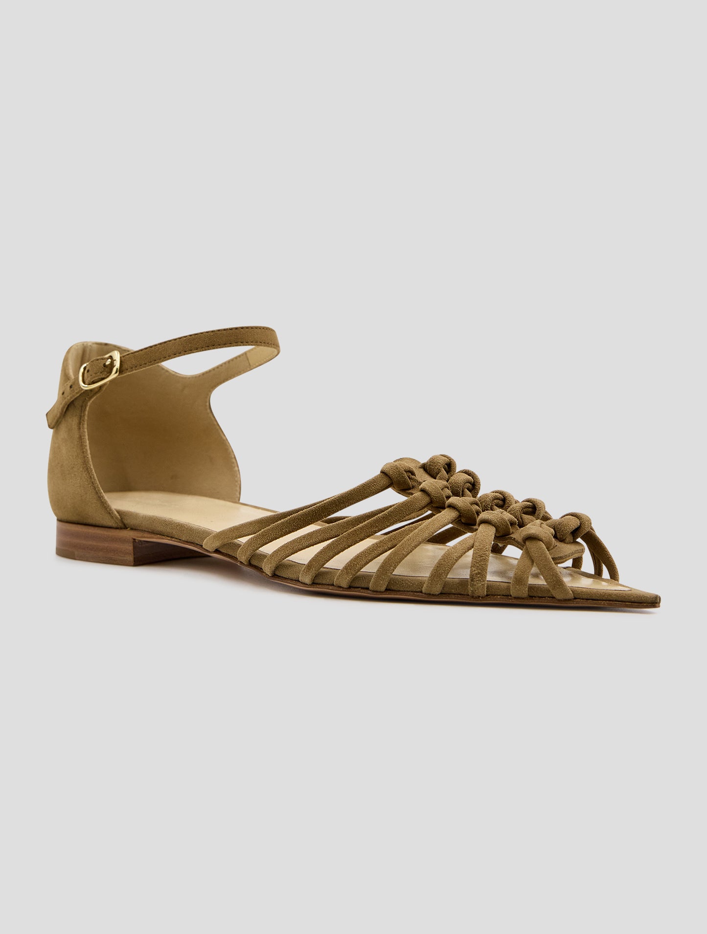 Kiton Brown Leather Suede Sandals Women