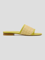 Kiton Yellow Beige Leather Suede Sandals Women