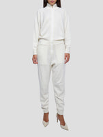 Kiton White Cashmere Tracksuit Full Zip Women