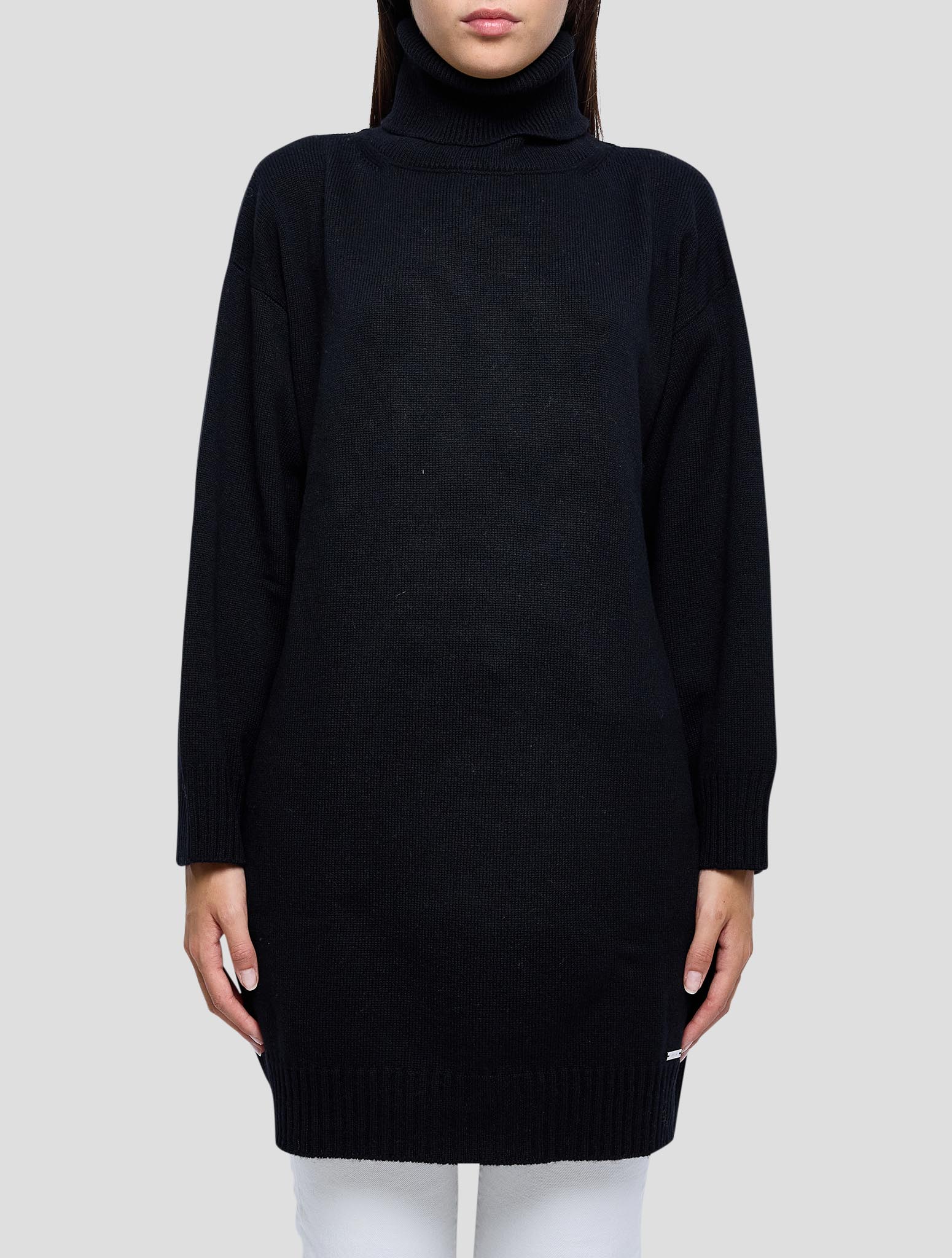 Kiton Black Cashmere Sweater Turtleneck Women