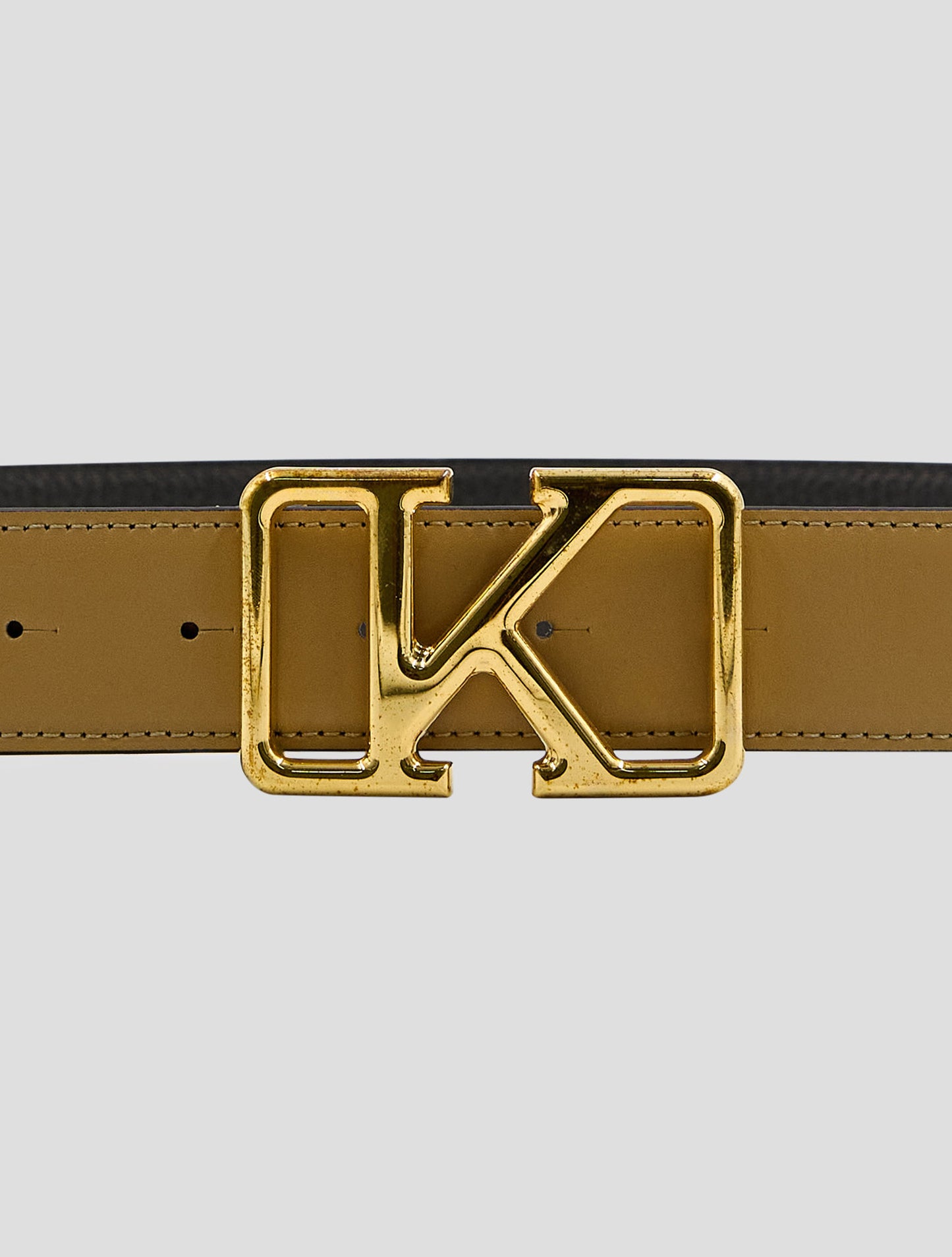 Kiton Brown Leather Calf Belt Women