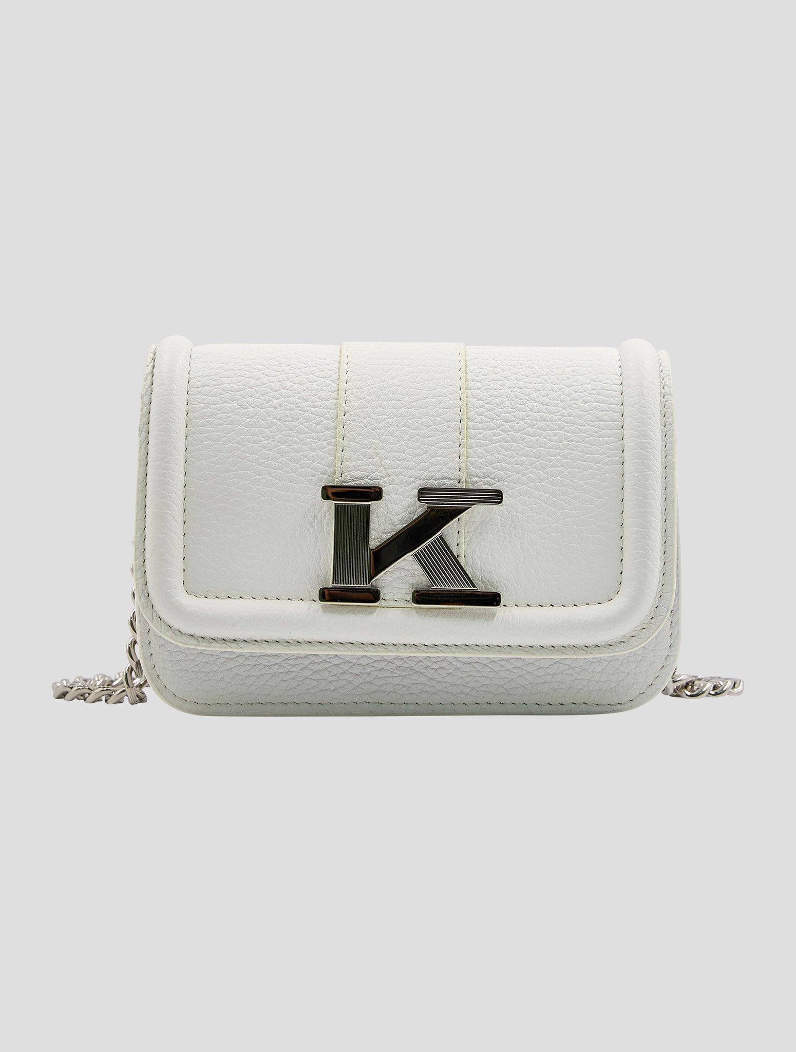 Kiton White Leather Mini Bag Women