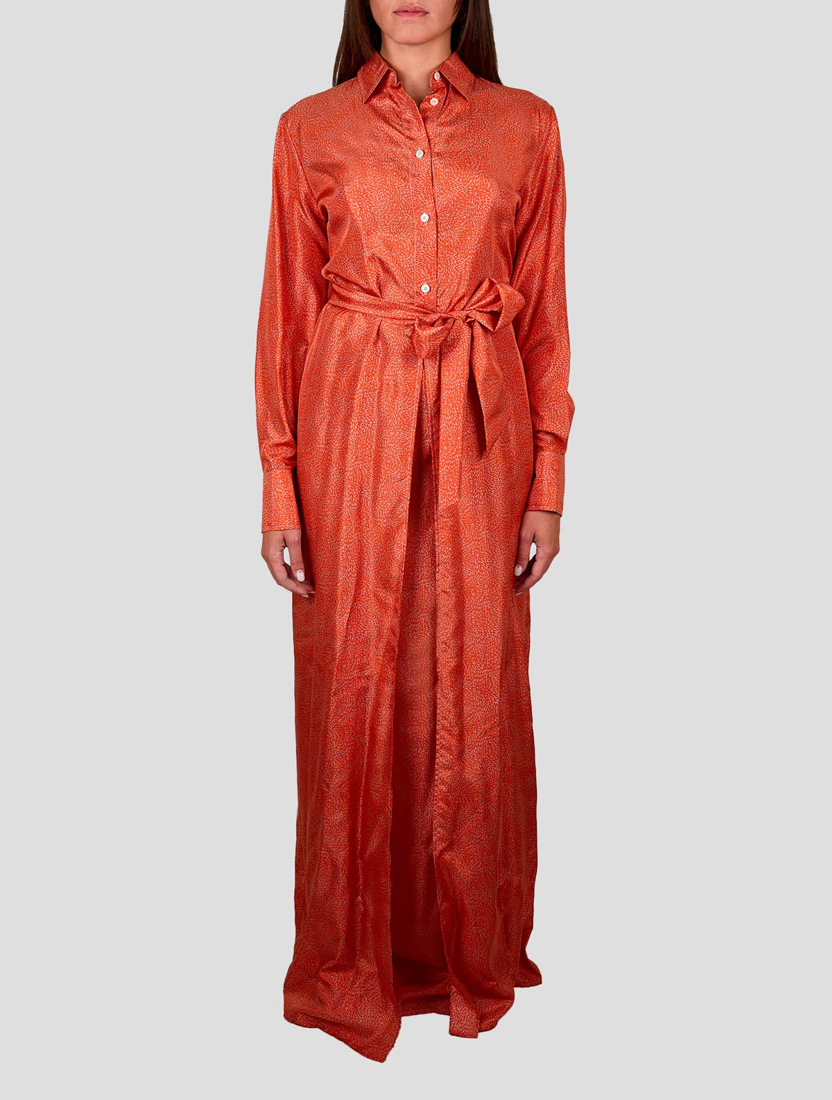 Kiton Orange Silk Dress Women