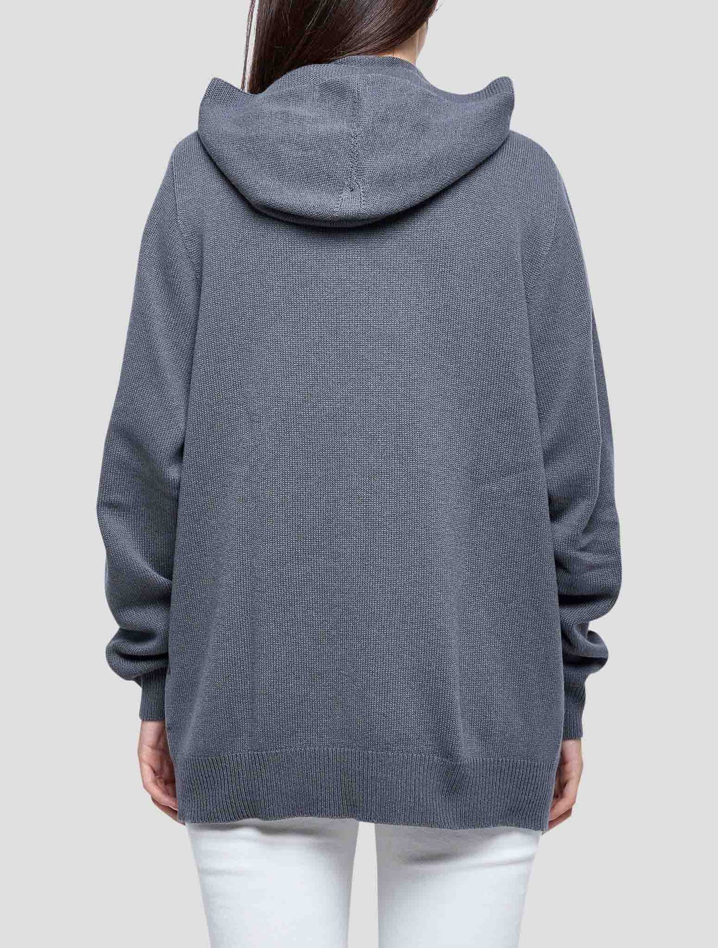 Kiton Gray Cashmere Sweater Hoodie Women