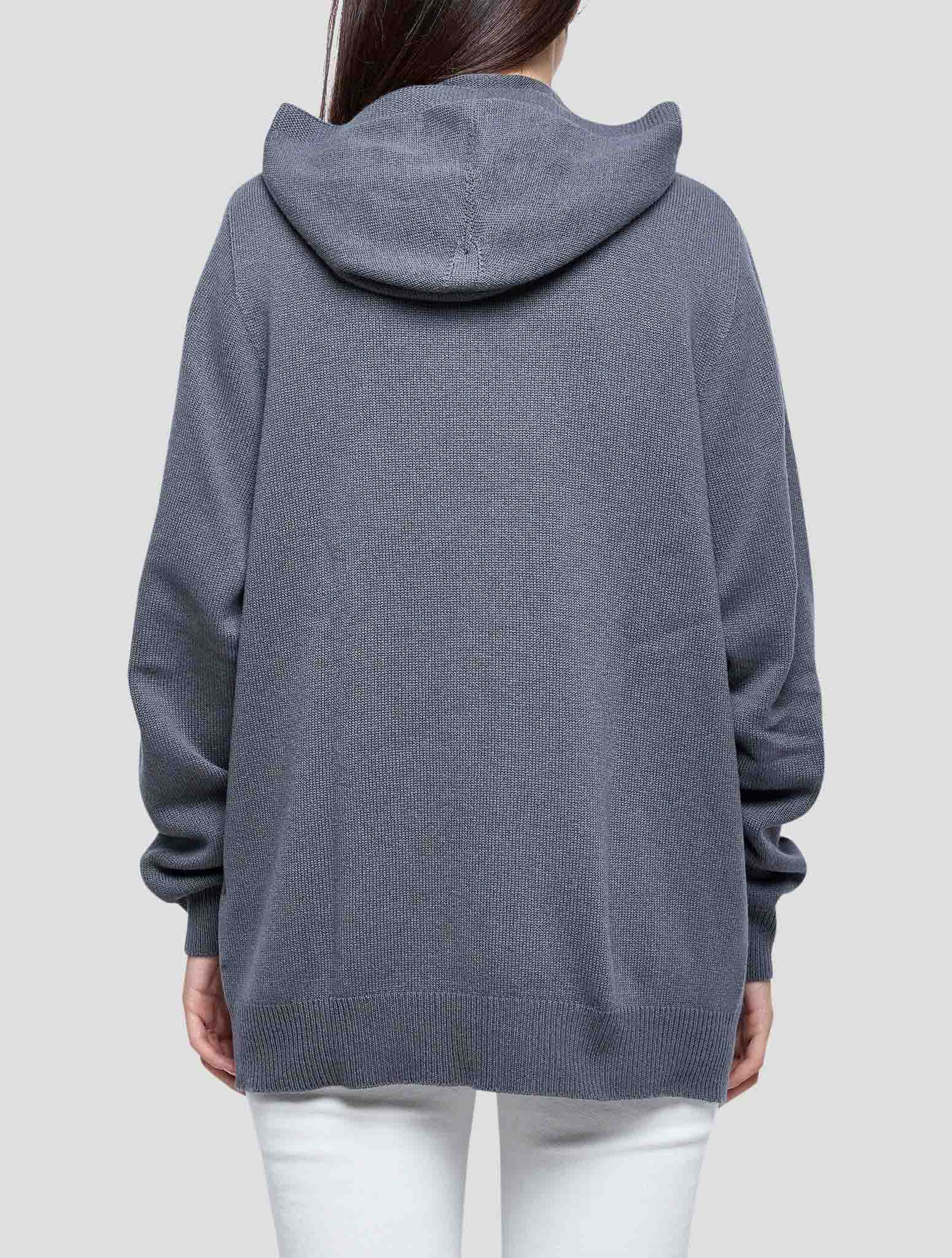Kiton Gray Cashmere Sweater Hoodie Women