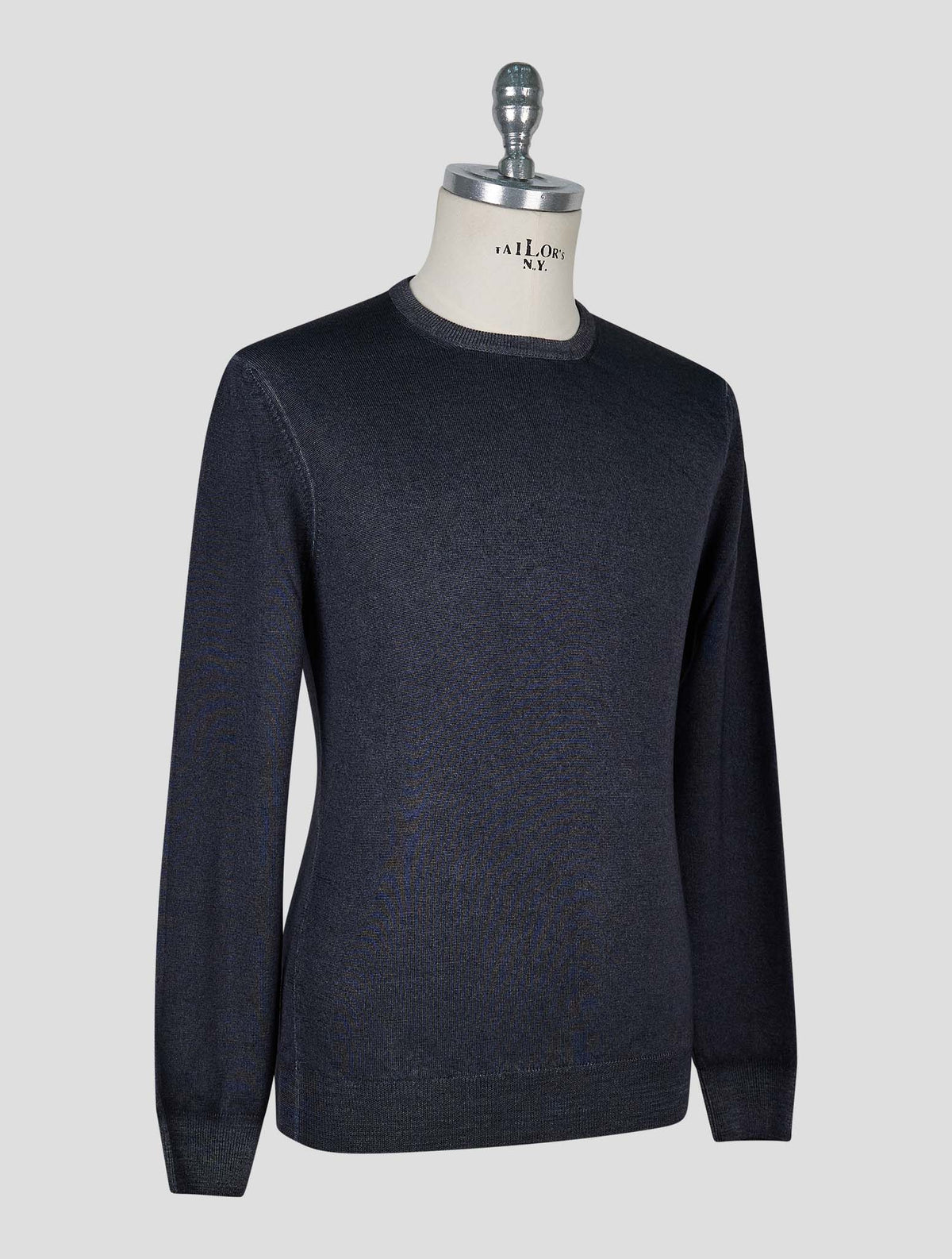 Kiton Gray Wool Sweater Crewneck