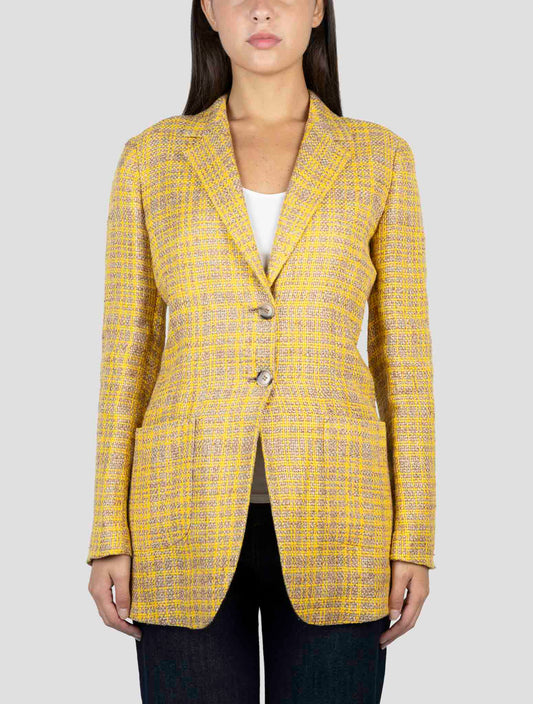 Kiton Multicolor Linen Viscose Blazer