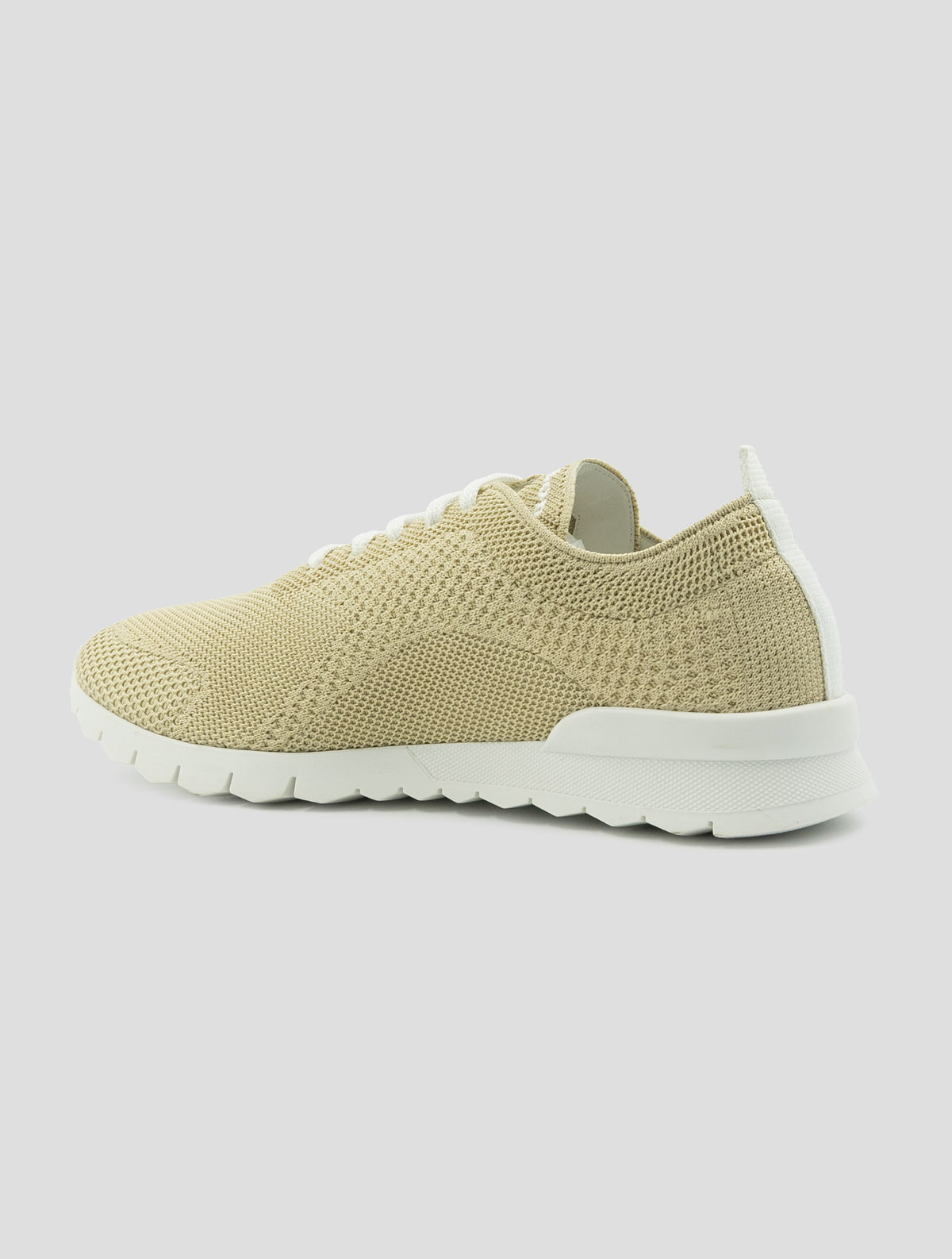 Kiton Beige Cotton Ea Sneakers
