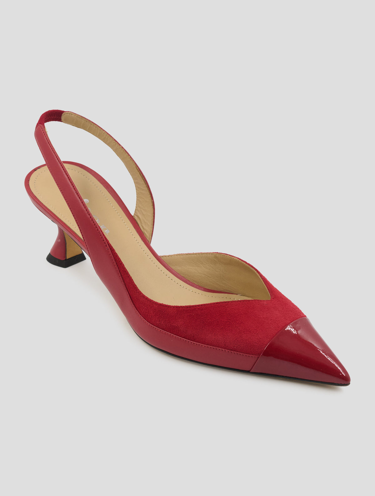 Kiton Red Leather Suede Leather  Decollete