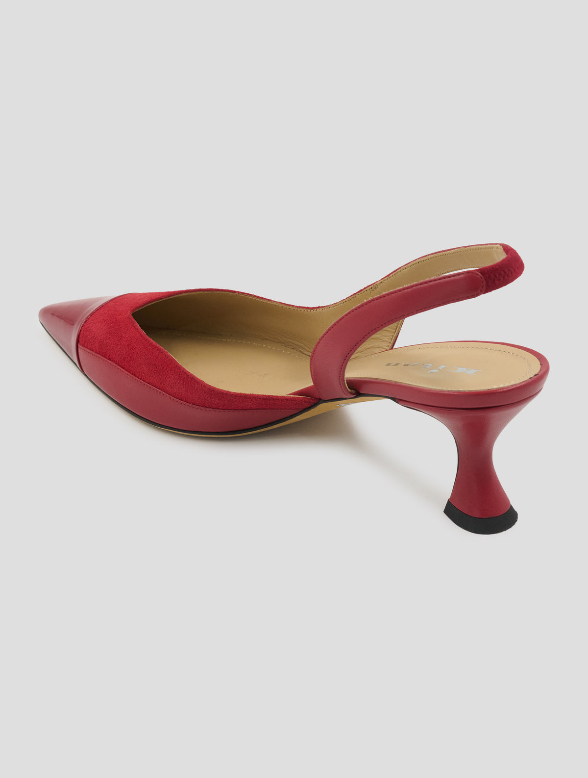Kiton Red Leather Suede Leather  Decollete
