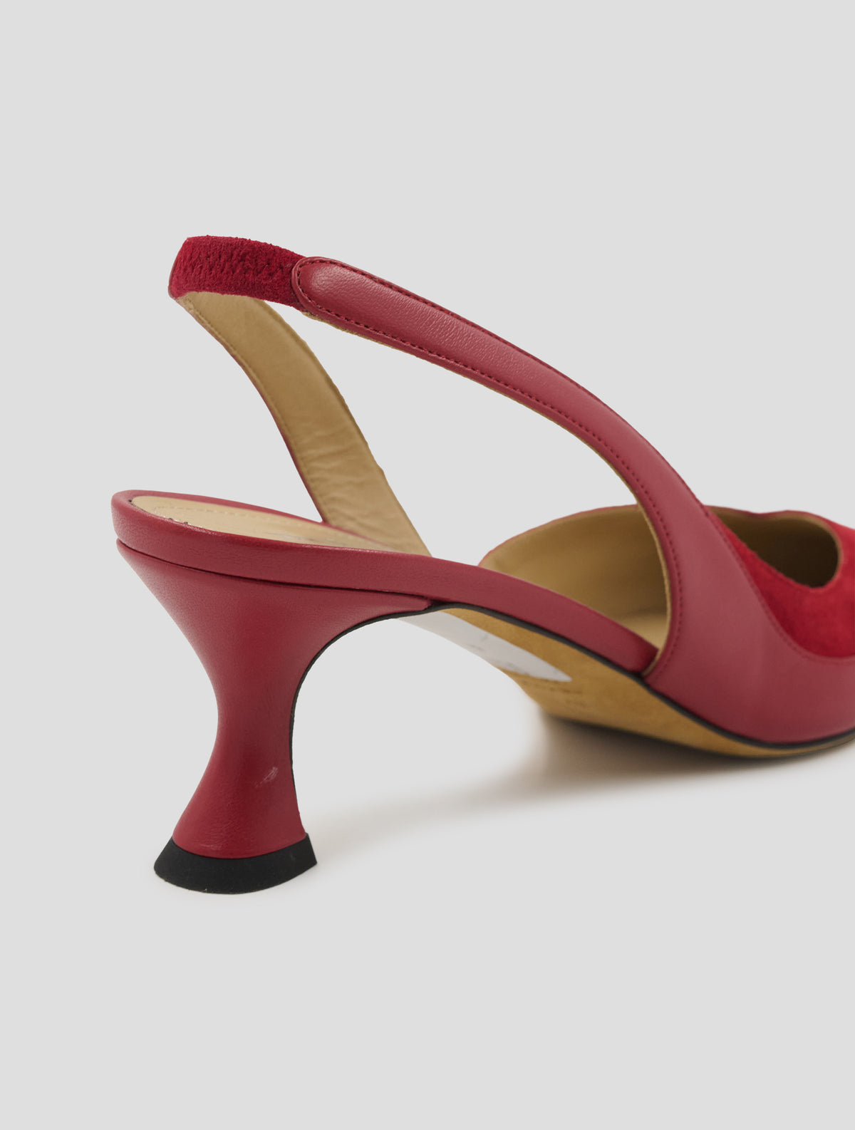 Kiton Red Leather Suede Leather  Decollete