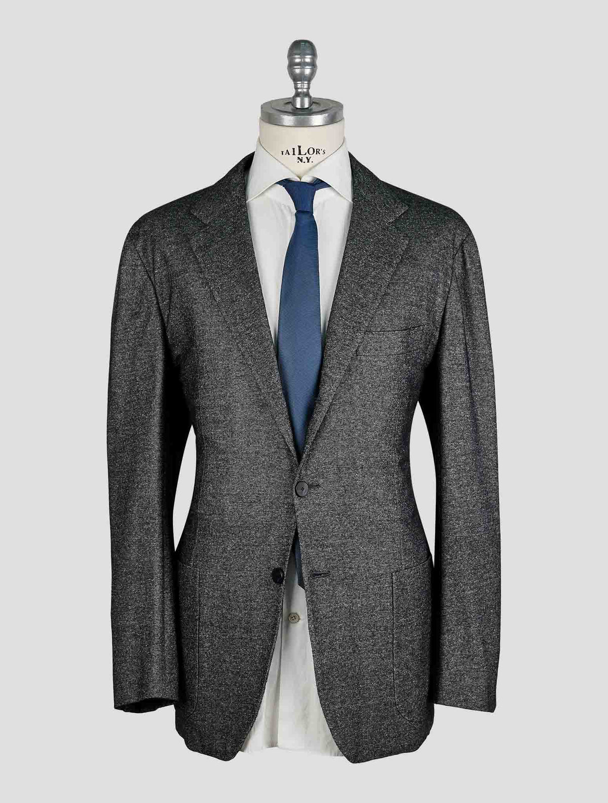 Kiton Knt Gray Cashmere Silk Suit