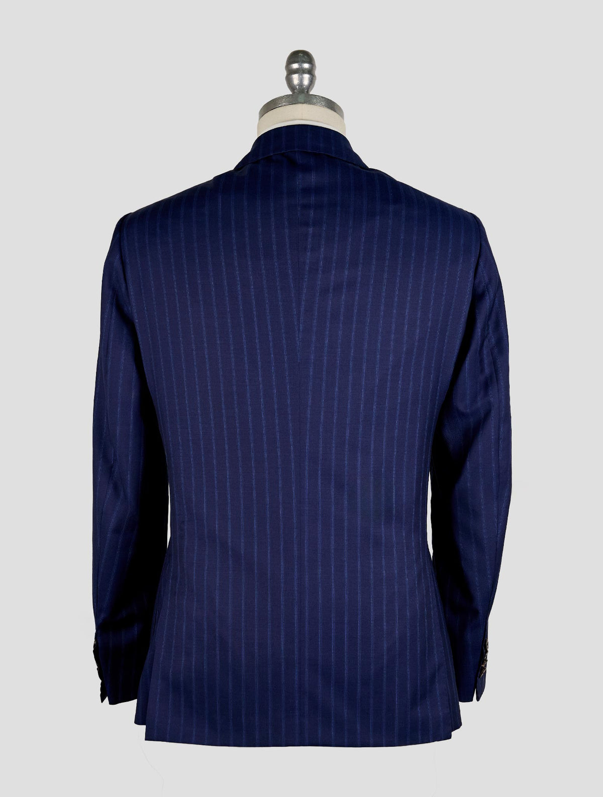 Kiton Knt Blue Virgin Wool Silk Suit