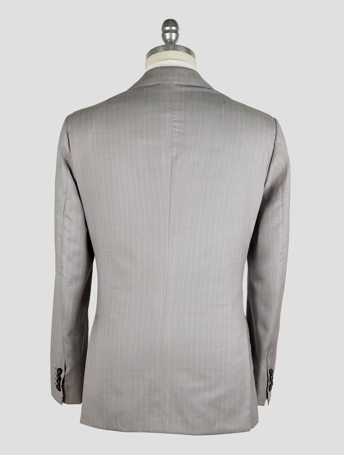 Kiton Knt Gray Virgin Wool Silk Suit
