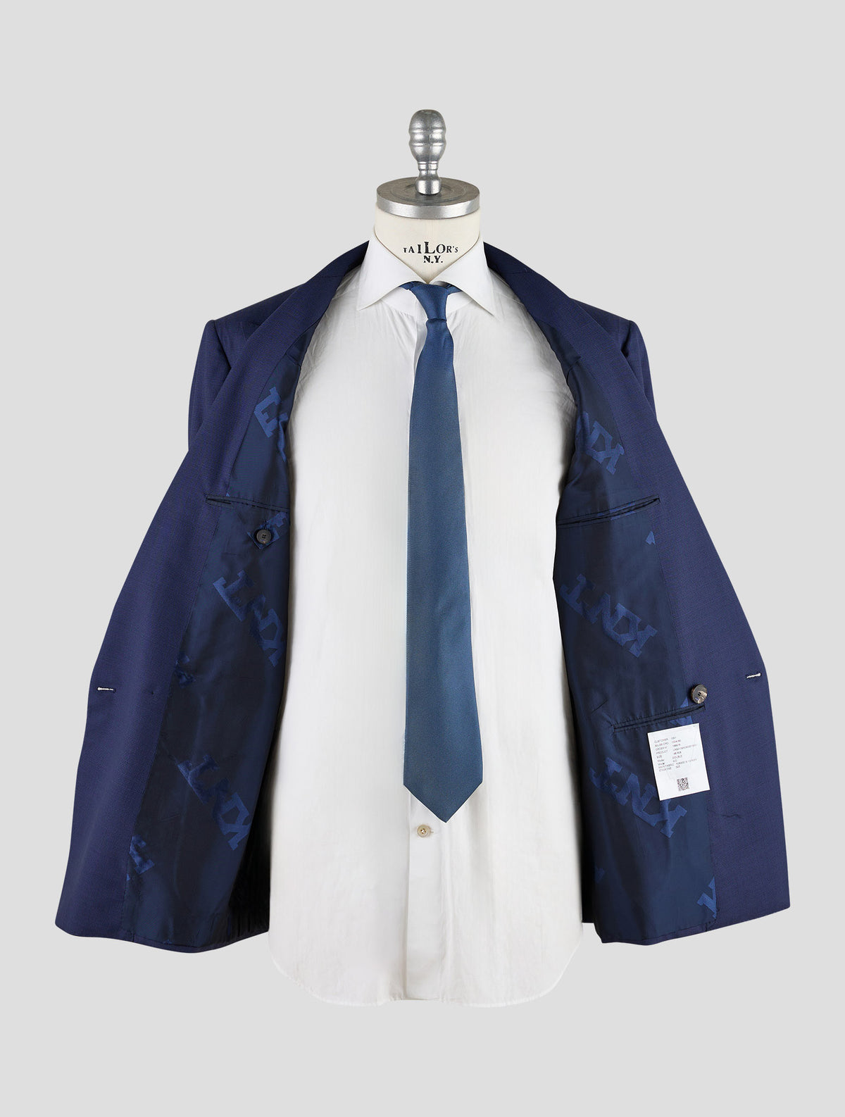 Kiton Knt Blue Virgin Wool Suit