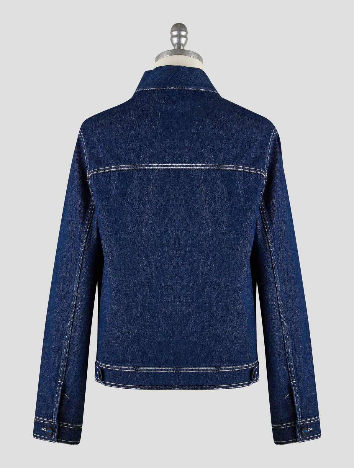 Kiton Knt Blue Cotton Coat