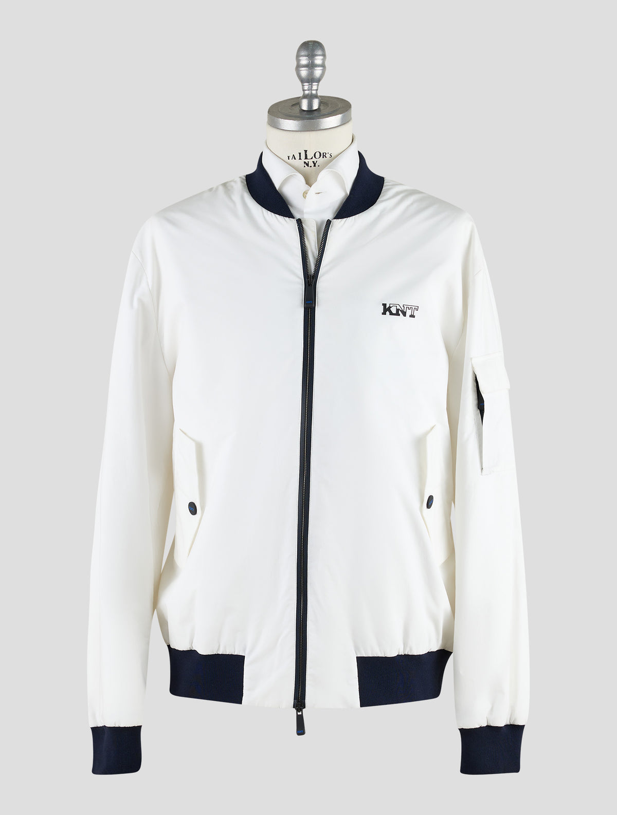 Kiton Knt White Cotton Coat