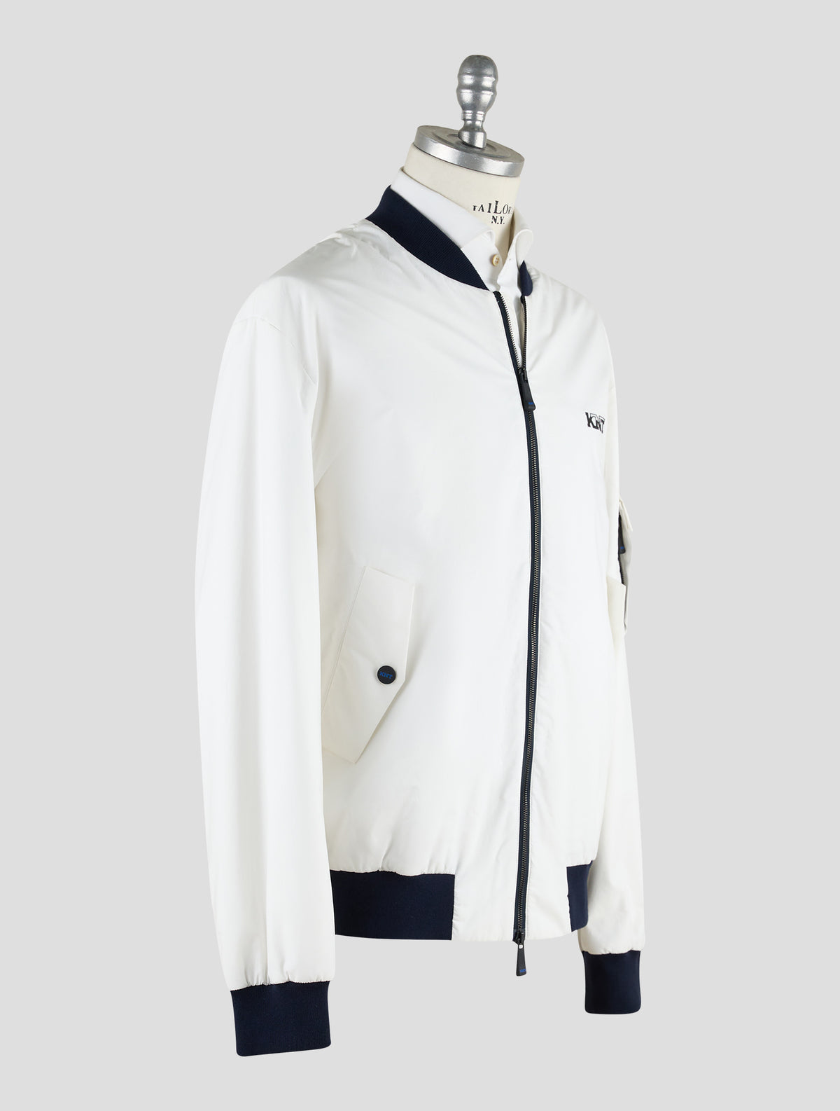 Kiton Knt White Cotton Coat