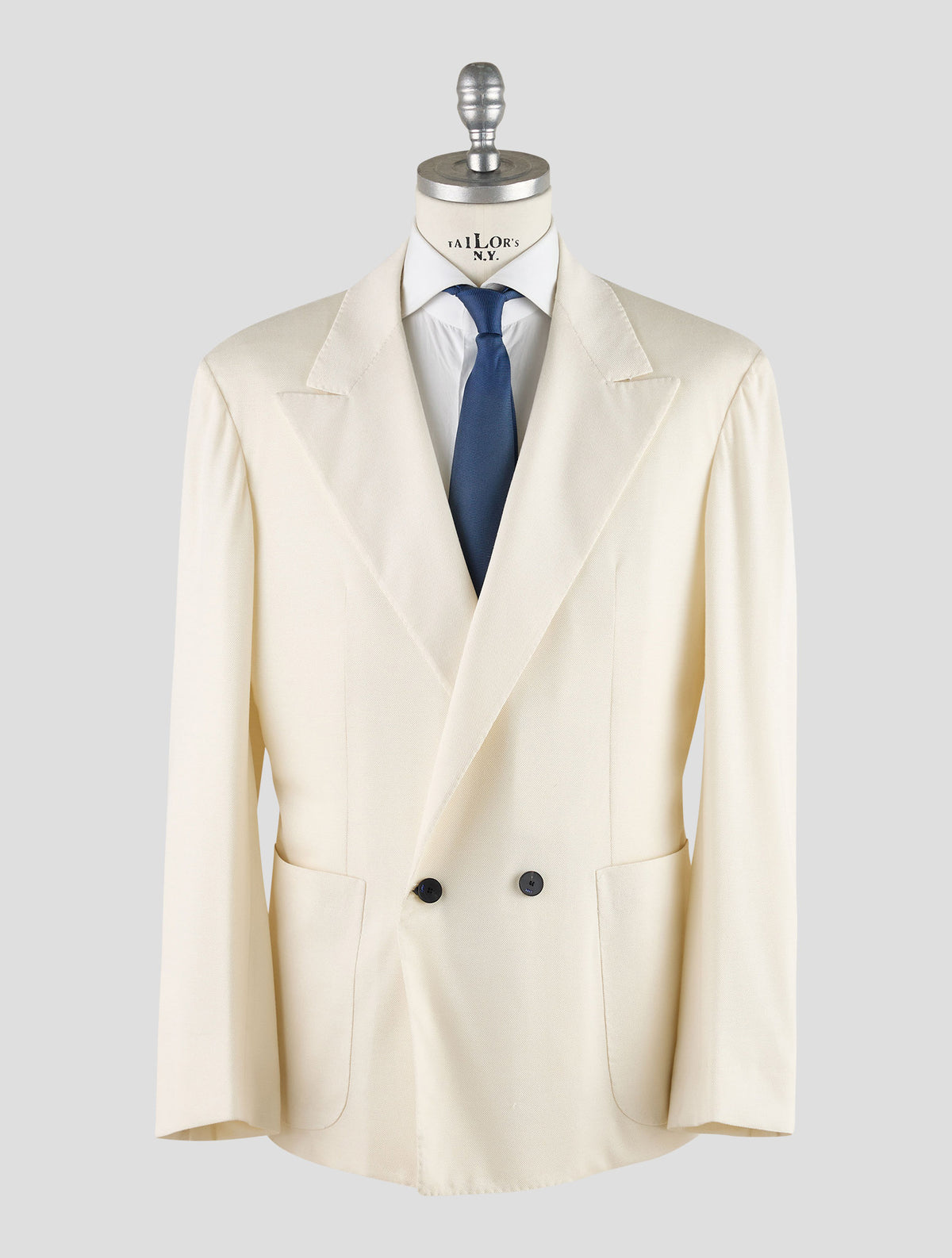 Kiton Knt White Cashmere Blazer