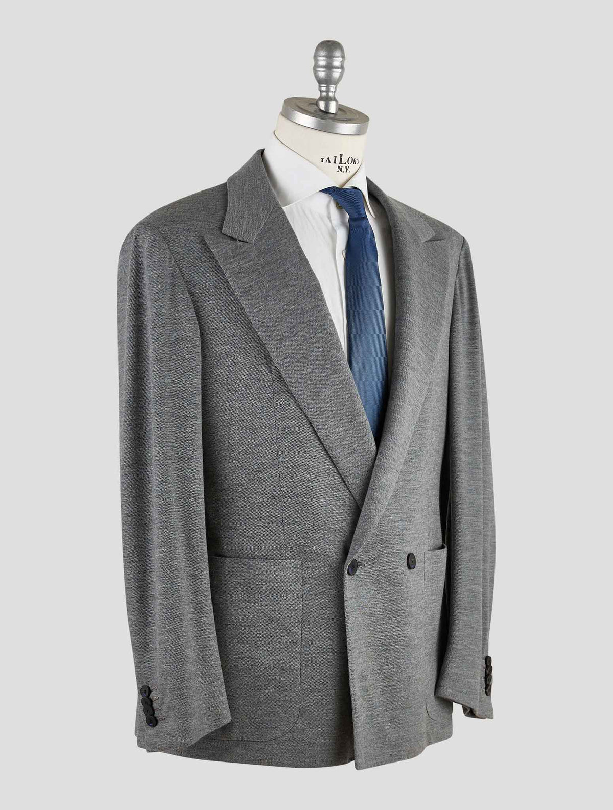 Kiton Knt Gray Cashmere Blazer