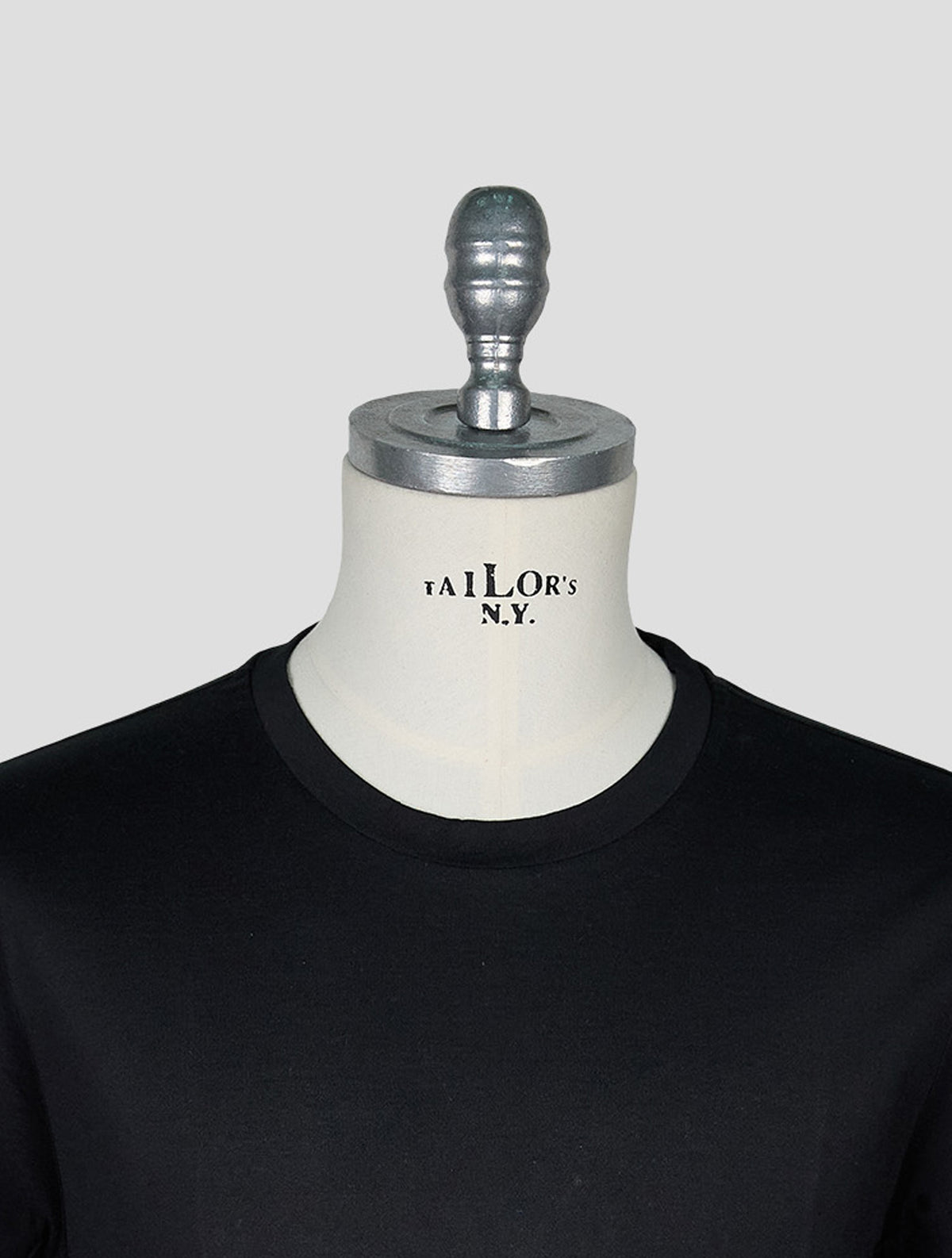 Kiton Knt Black Cotton T-Shirt