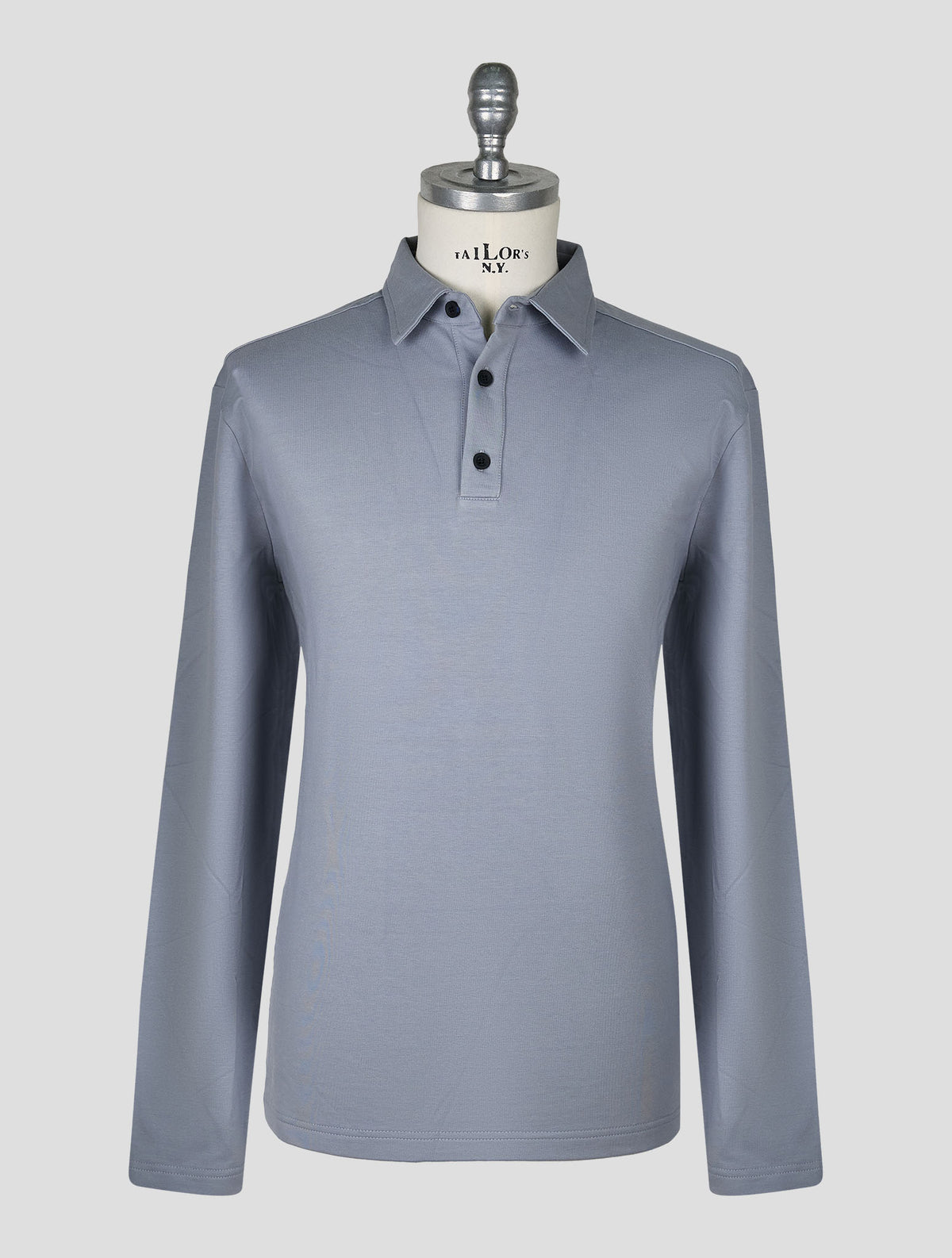 Kiton Knt Gray Cotton Ea Sweater Polo
