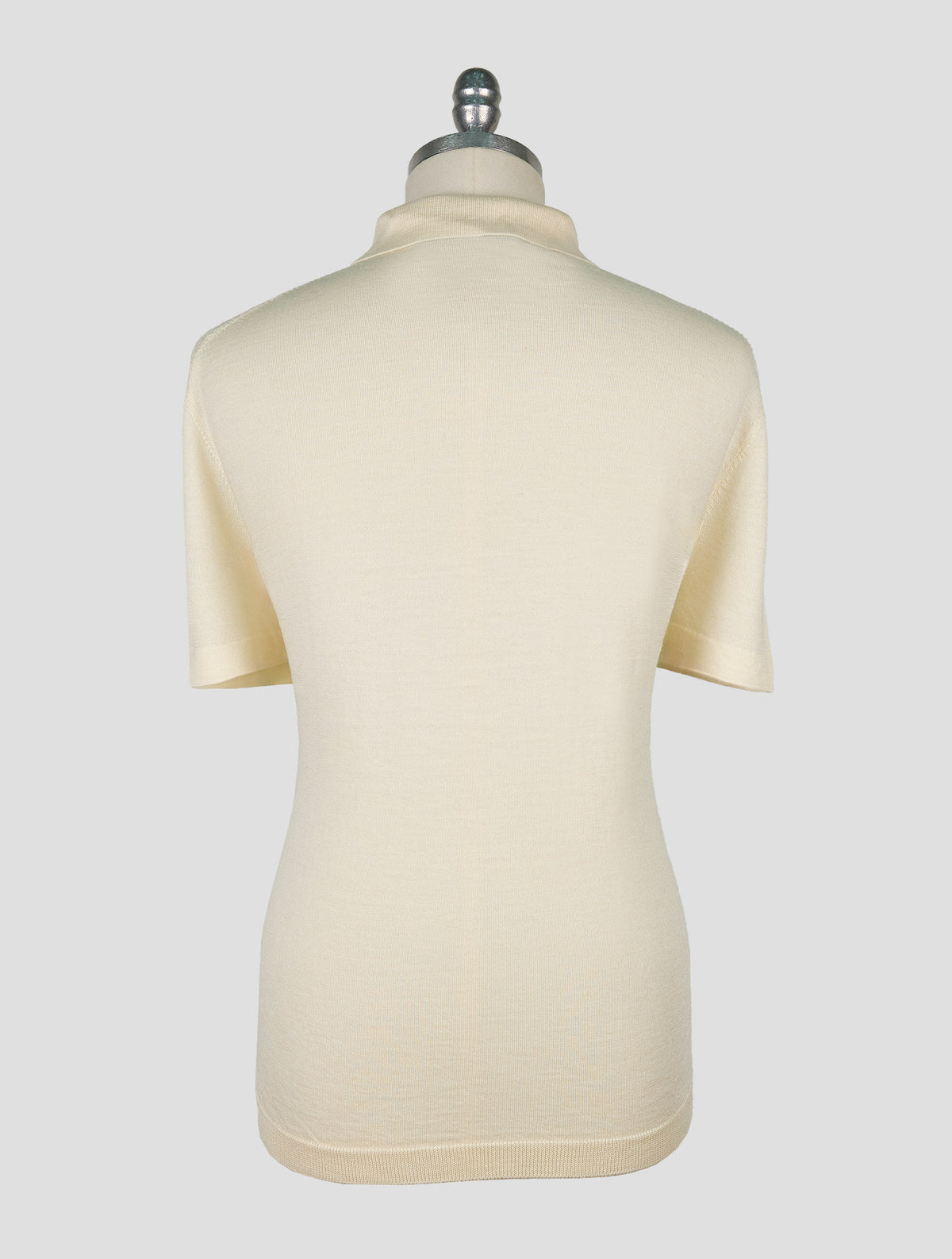 Kiton Knt White Virgin Wool Silk Polo